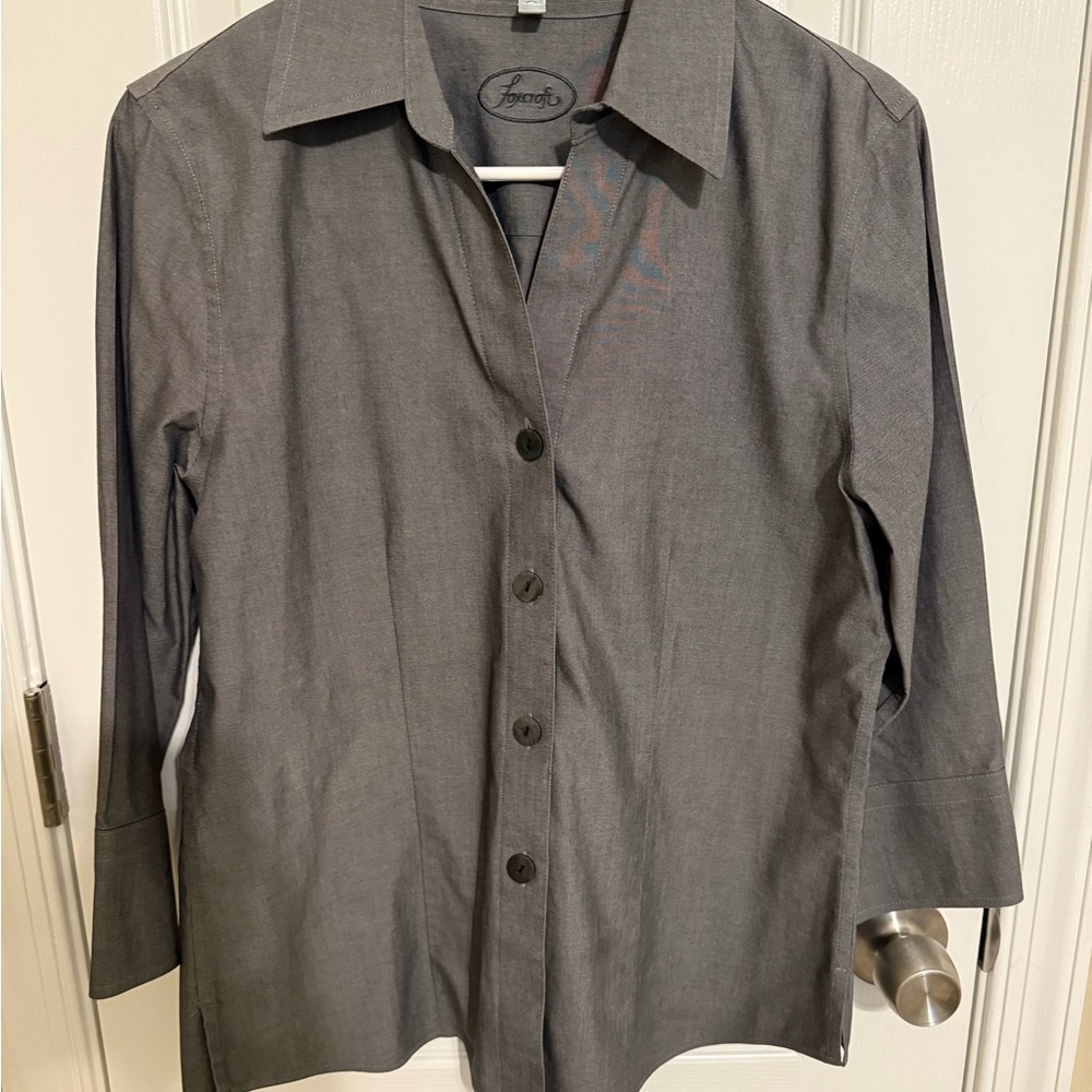Foxcroft women’s Gray Button-Up Shirt